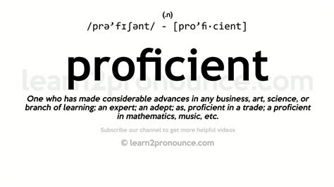 PROFICIENT Meaning in Tagalog .